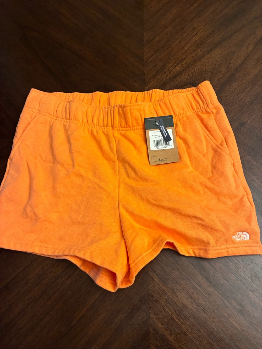 The North FACE Women's Half Dome Fleece Short, Dusty Coral Orange White, 1X New